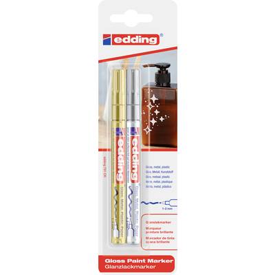 Edding 751 4-751-2-1-53-54 Paint marker Gold, Silver 1 mm, 2 mm