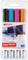 Pack of four coloured glass markers: black, blue, pink, orange. Brand name 'edding'. Suitable for glass surfaces.