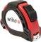 A red and black tape measure by Wiha, compact and designed for precise measurements, with a robust housing for professional use.