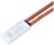 Small white temperature switch with red cables, marked 'TB05-BB5D 45°C', suitable for electrical devices for temperature control.