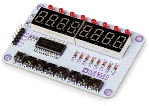 Whadda WPM461 button and display module with TM1638 chip