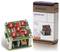 'Shaking Dice' kit with printed circuit board and components, including LEDs. Packaging displays image of the completed dice cube, suitable for soldering beginners.