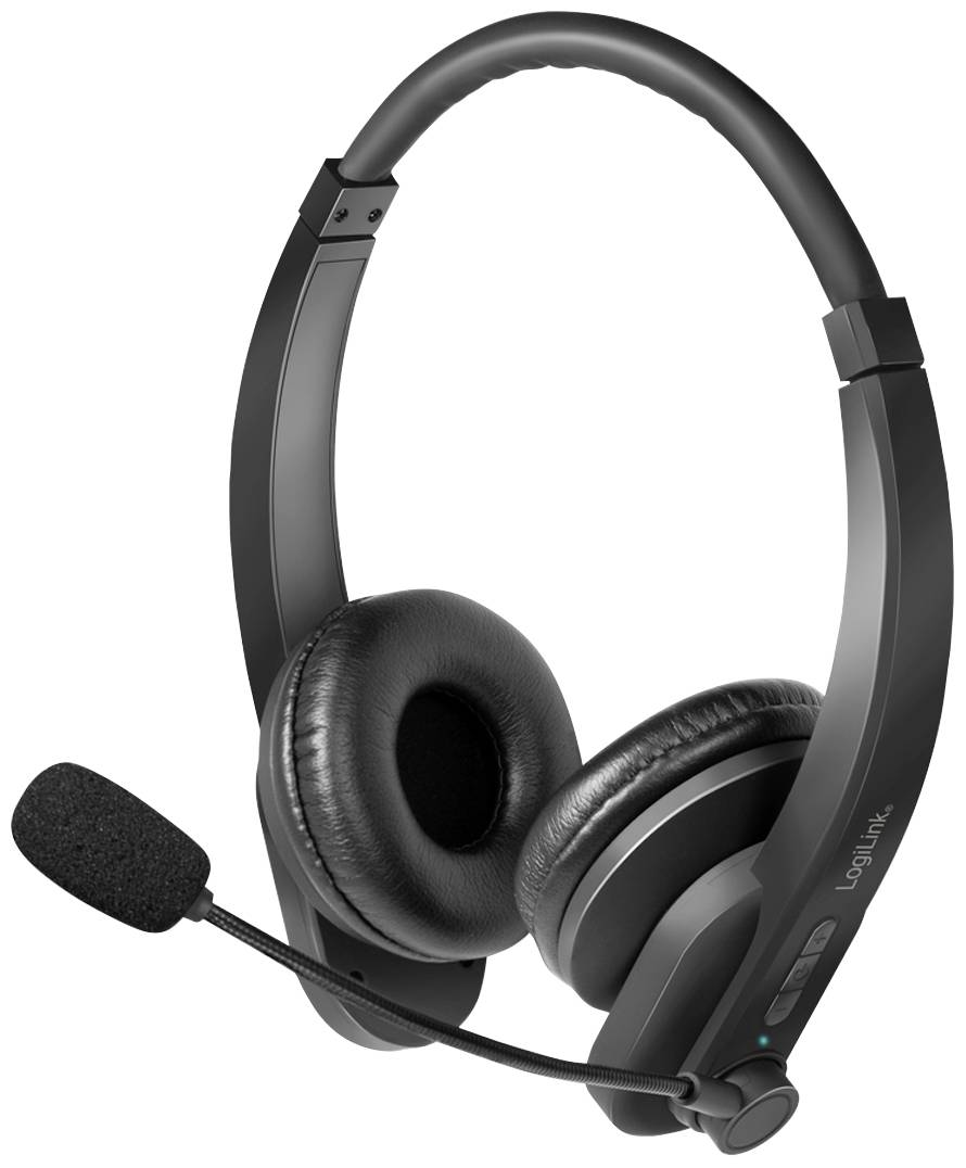 LogiLink PC headset Bluetooth® Stereo Black | Conrad.com