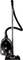 'Black vacuum cleaner with long suction tube and floor nozzle, depicted standing upright.'