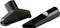 Two black vacuum cleaner nozzles: on the left a dust brush, on the right a crevice tool, both suitable for different cleaning purposes.