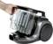 Vacuum cleaner with a removable dust container that can be held in one hand. The key feature is easy cleaning through its detachable function.
