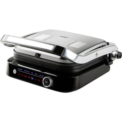 DOMO Genius Electric Grill press Non-stick coating, with display  Stainless steel, Black