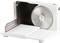 An electric multi-cutter with a silver blade and white casing, suitable for precise slicing of bread, meat and cheese.