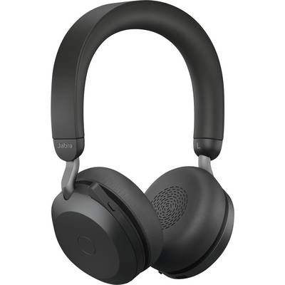 Black, wireless over-ear headphones with padded ear cups and a sleek, modern design.
