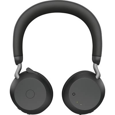 Black wireless headphones with padded headband and ear cups.