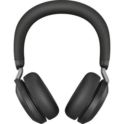 Black over-ear headphones with padded ear cups and an adjustable headband, pictured from the front.