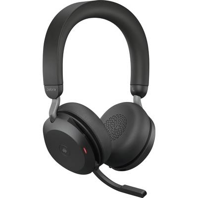 Black over-ear headset with microphone, suitable for calls and music.