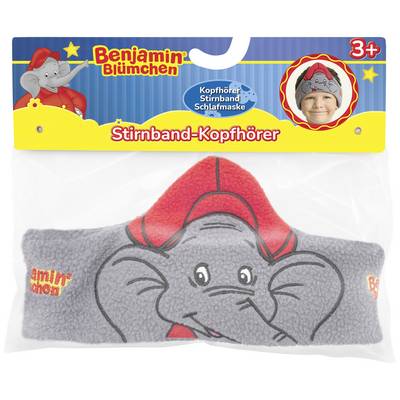 A pack of 'Benjamin Blümchen' headband headphones for children aged 3 and up. The headband features a smiling elephant design.