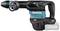 A cordless hammer drill by Makita, XGT model, in black and blue. Equipped with a brushless motor for high performance.
