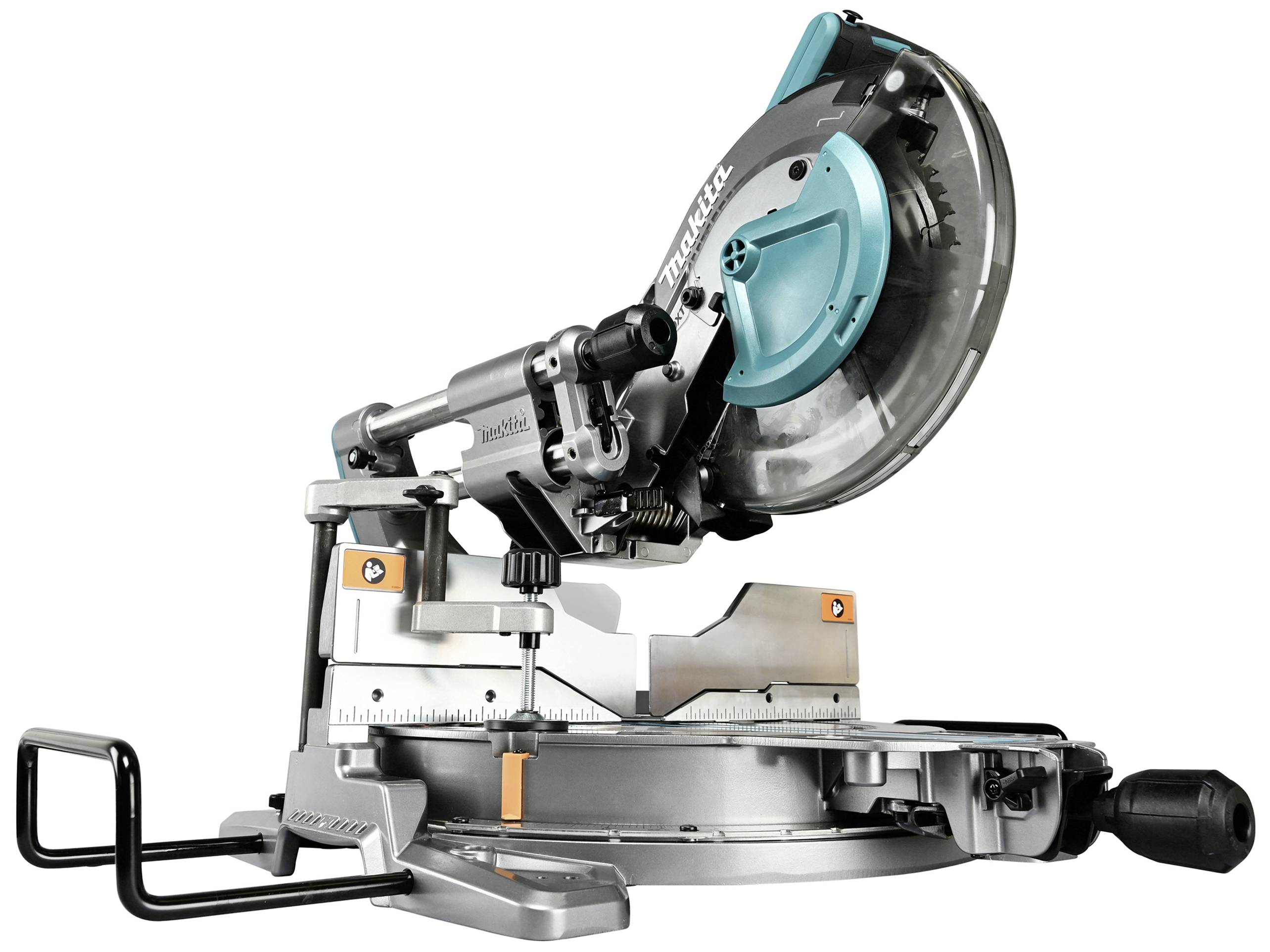 Circular saw with adjustable saw blade, suitable for precise woodworking in workshops or construction projects.