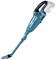 Cordless vacuum cleaner in blue by Makita with long wand and handle. Ideal for floor cleaning without mains power connection.