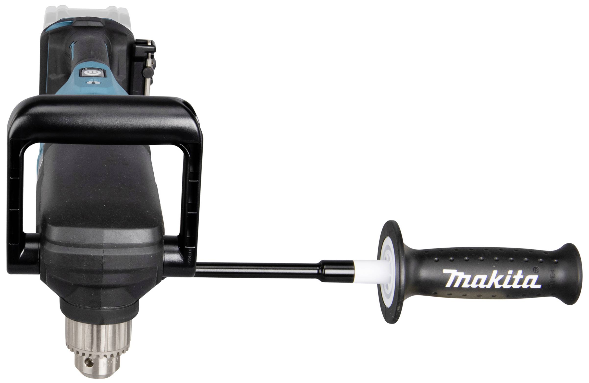 Power tool: A black Makita drill with a side handle, suitable for use in construction and DIY projects.