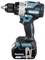 A cordless power drill with a blue-black design and '18V' marking, suitable for versatile DIY and craftwork.