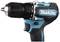 An electric drill driver with a blue casing and silver chuck, suitable for DIY and construction work.