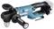 Cordless drill with a blue, ergonomic handle and cylindrical head for hard-to-reach areas, by Makita.