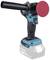 An electric angle grinder with a red polishing pad attached to a black handle. Suitable for polishing work.