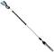 Telescopic pole saw with chainsaw attachment at the end. Battery-powered, suitable for cutting branches at height.