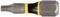Phillips screwdriver bit with hexagonal shank and yellow-black ring.