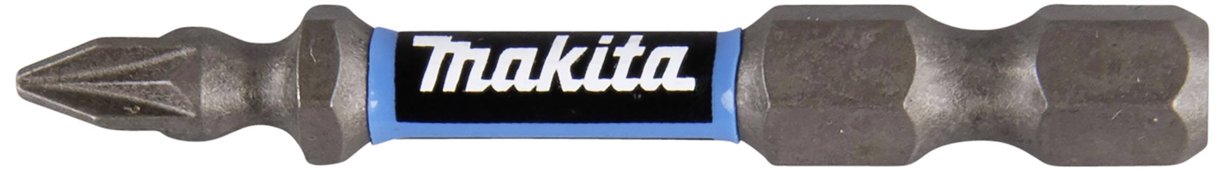 A Phillips head screwdriver bit, brand 'Makita', identifiable by its blue and black labelling.