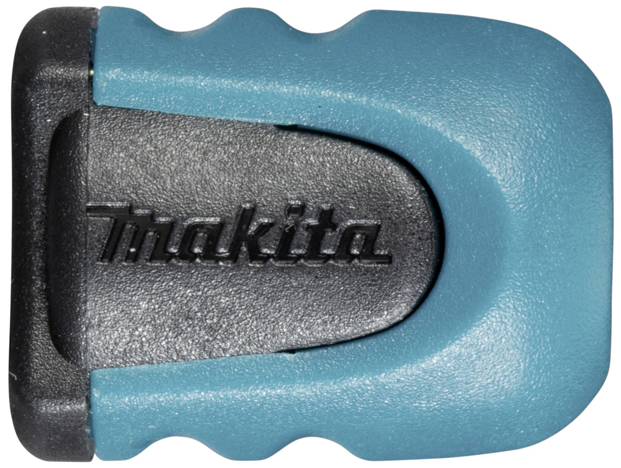 A black and blue Makita protective cover, likely for a tool, with an embossed logo in the centre.
