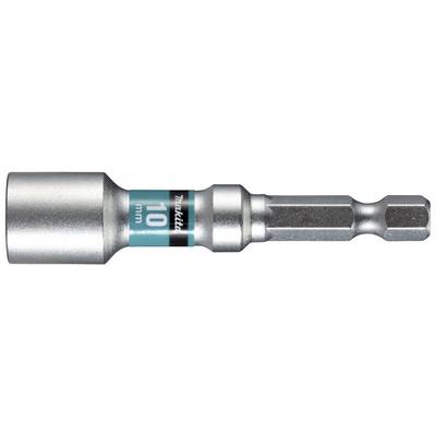 A silver-coloured Makita socket attachment, size 10 mm.