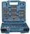 An opened toolbox with numerous drill bits and attachments in various sizes, neatly arranged in compartments.