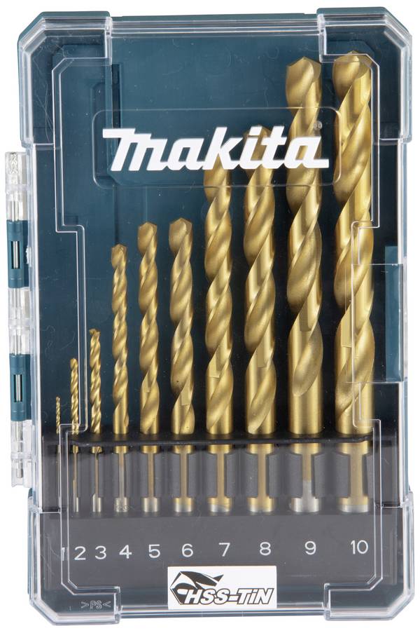 Makita D-72849 D-72849 Twist drill bit set 1 mm, 2 mm, 3 mm, 4 mm, 5 mm, 6 mm, 7 mm, 8 mm, 9 mm, 10 mm 1 pc(s)