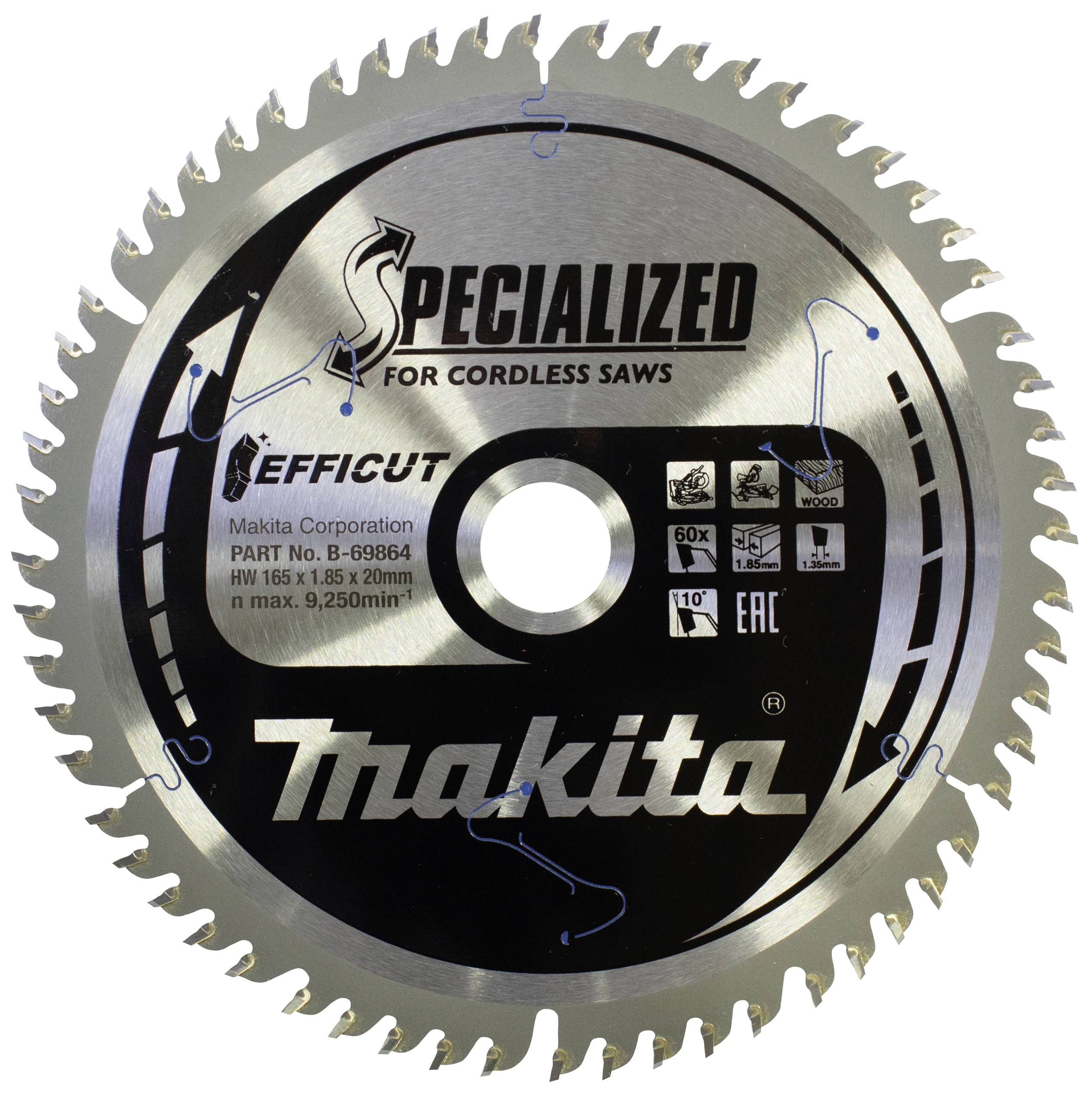 Buy Makita B-69864 B-69864 Circular saw blade 165 x 20 x 1.85 mm Number ...