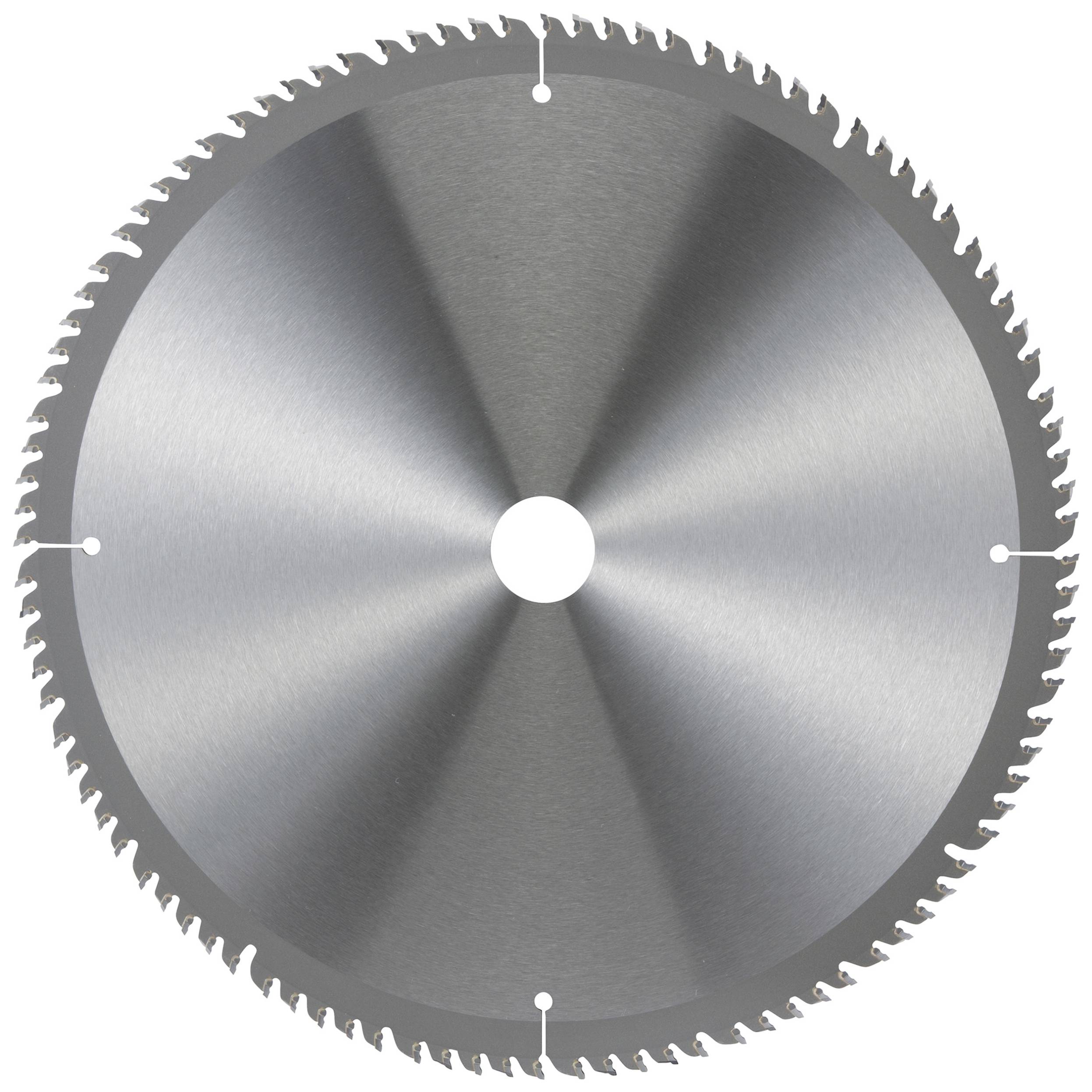 A circular metal saw blade with sharp teeth around the edge, suitable for precise cuts in wood or metal.