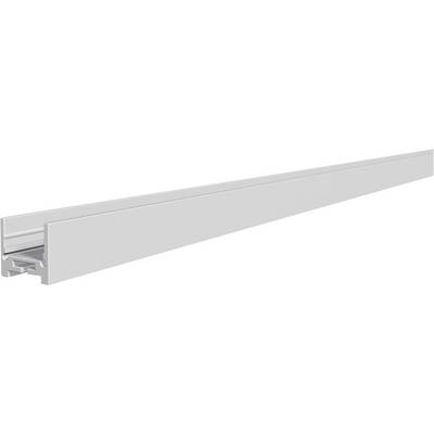 Long linear aluminum track or rail with a mounted sliding channel, shown in perspective on a white background.
