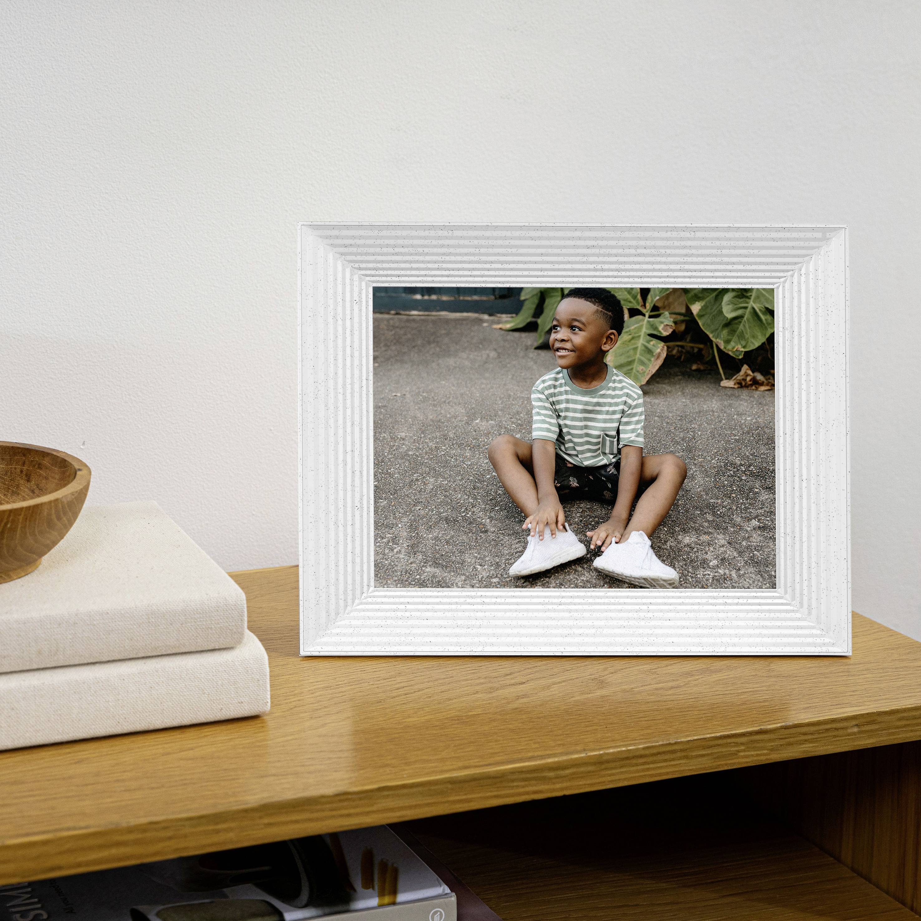 Aura Frames Mason Digital photo frame 22.9 cm 9 inch 1600 x 1200 Pixel White, Crystal-5