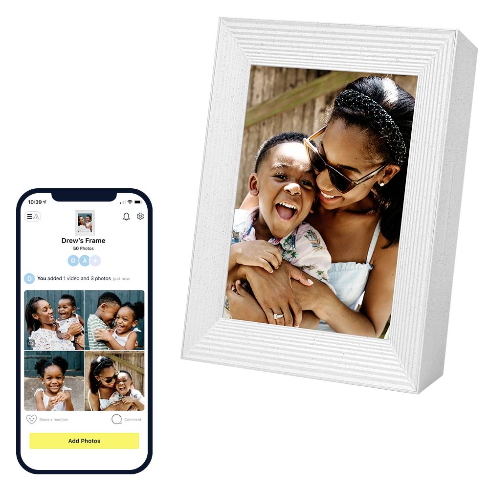 Aura Frames Mason Digital photo frame 22.9 cm 9 inch 1600 x 1200 Pixel White, Crystal-7