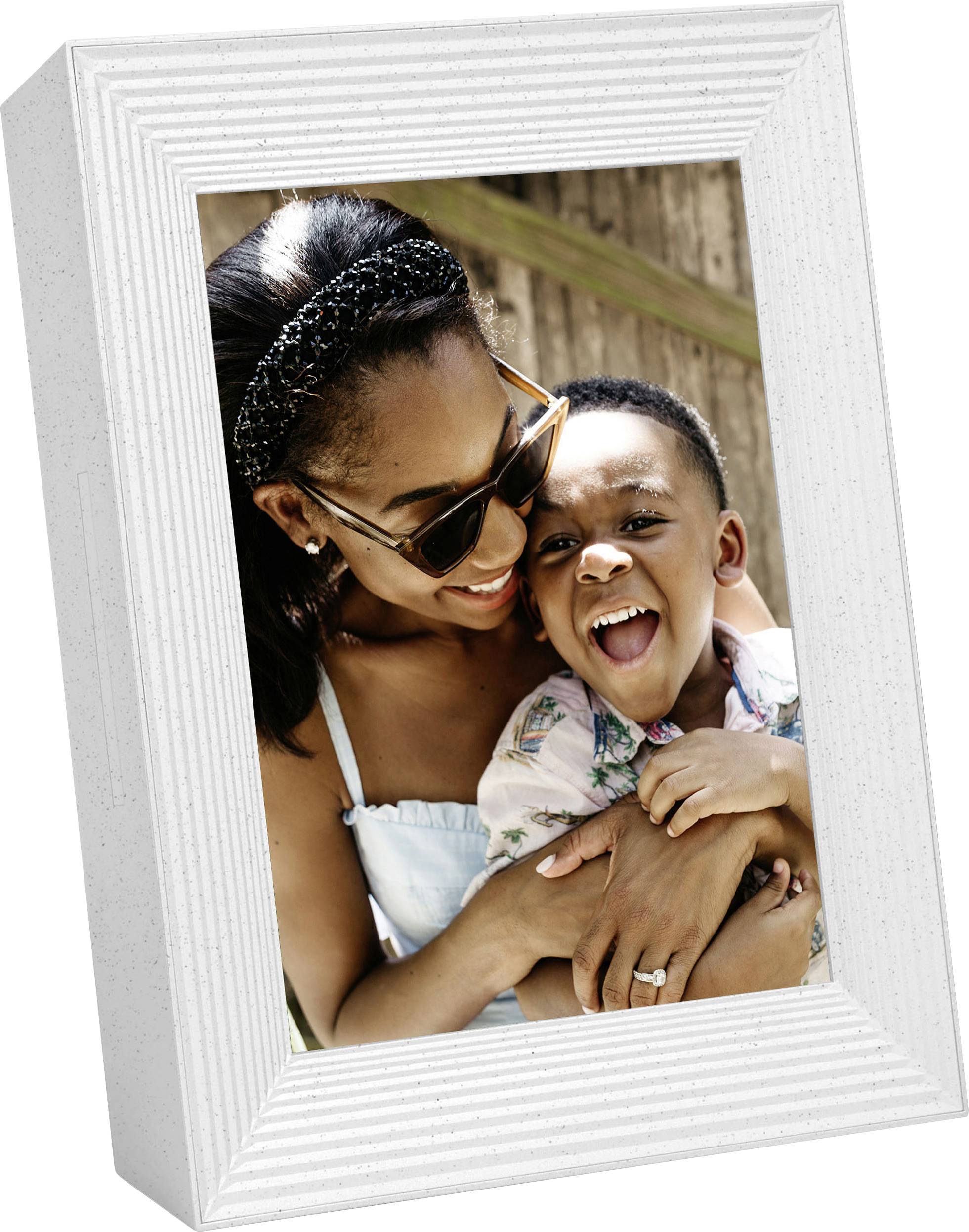 Aura Frames Mason Digital photo frame 22.9 cm 9 inch 1600 x 1200 Pixel White, Crystal-1