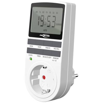Image of Ansmann 1260-0006 Timer software package digital 24h mode, 7 day mode 3680 W IP20 24/7 operation, Programmable ON/AUTO/OFF settings, Progammable, Daylight