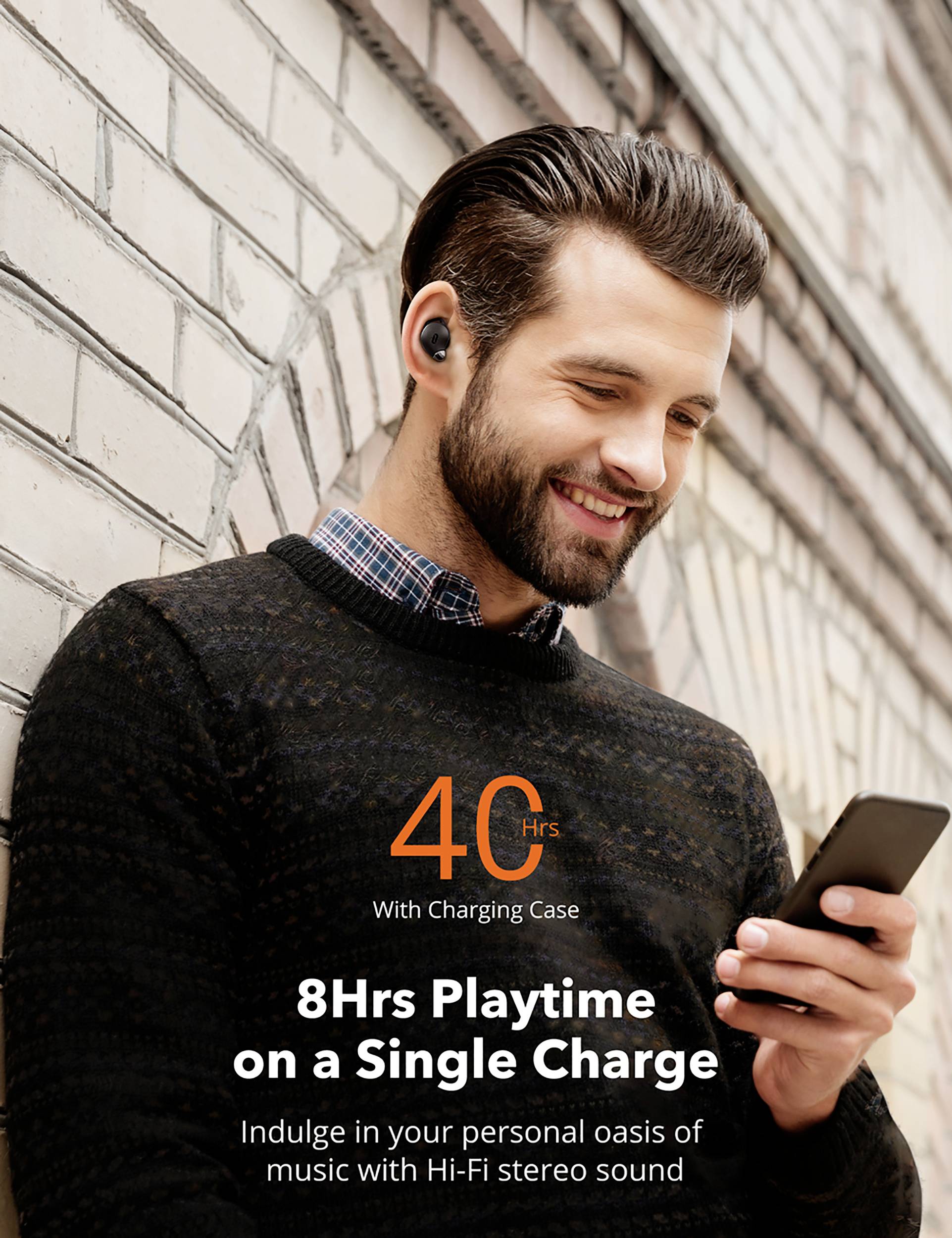 Taotronics SoundLiberty 79 In-ear headphones Bluetooth® (1075101) Black Headset, Volume control, Sweat-resistant, Touch -6