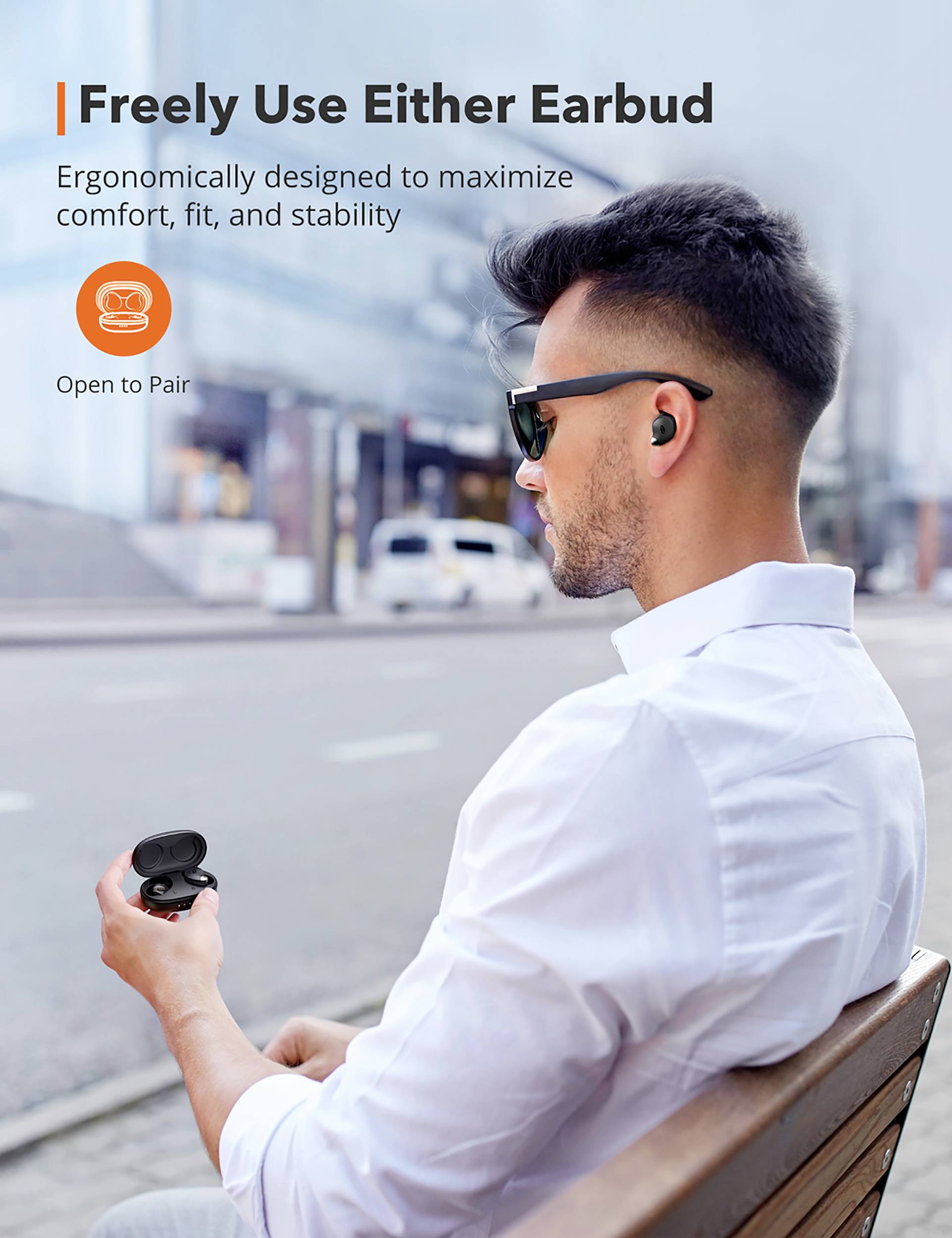 Taotronics SoundLiberty 79 In-ear headphones Bluetooth® (1075101) Black Headset, Volume control, Sweat-resistant, Touch -7