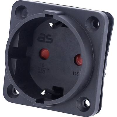 AS Schwabe 45081 Flush-mount socket IP20 Black-0
