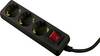 AS Schwabe 11392 Power strip (+ switch) Black PG connector 1 pc(s)