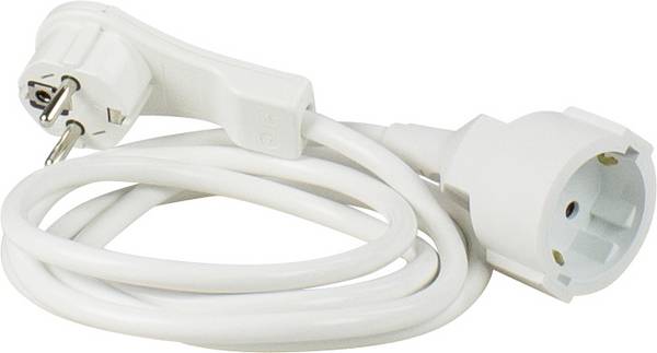 AS Schwabe 50211 Current Cable extension White 2 m H05VV-F 3G 1,5 mm²