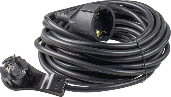 AS Schwabe 51022 Current Cable extension Black 10 m H05VV-F 3G 1,5 mm²
