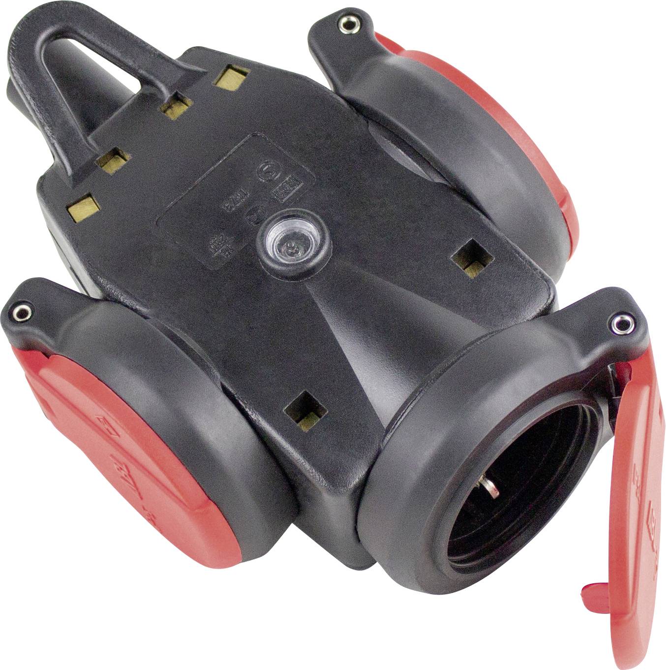 AS Schwabe 62244 Safety mains socket 230 V Red-black IP54-0