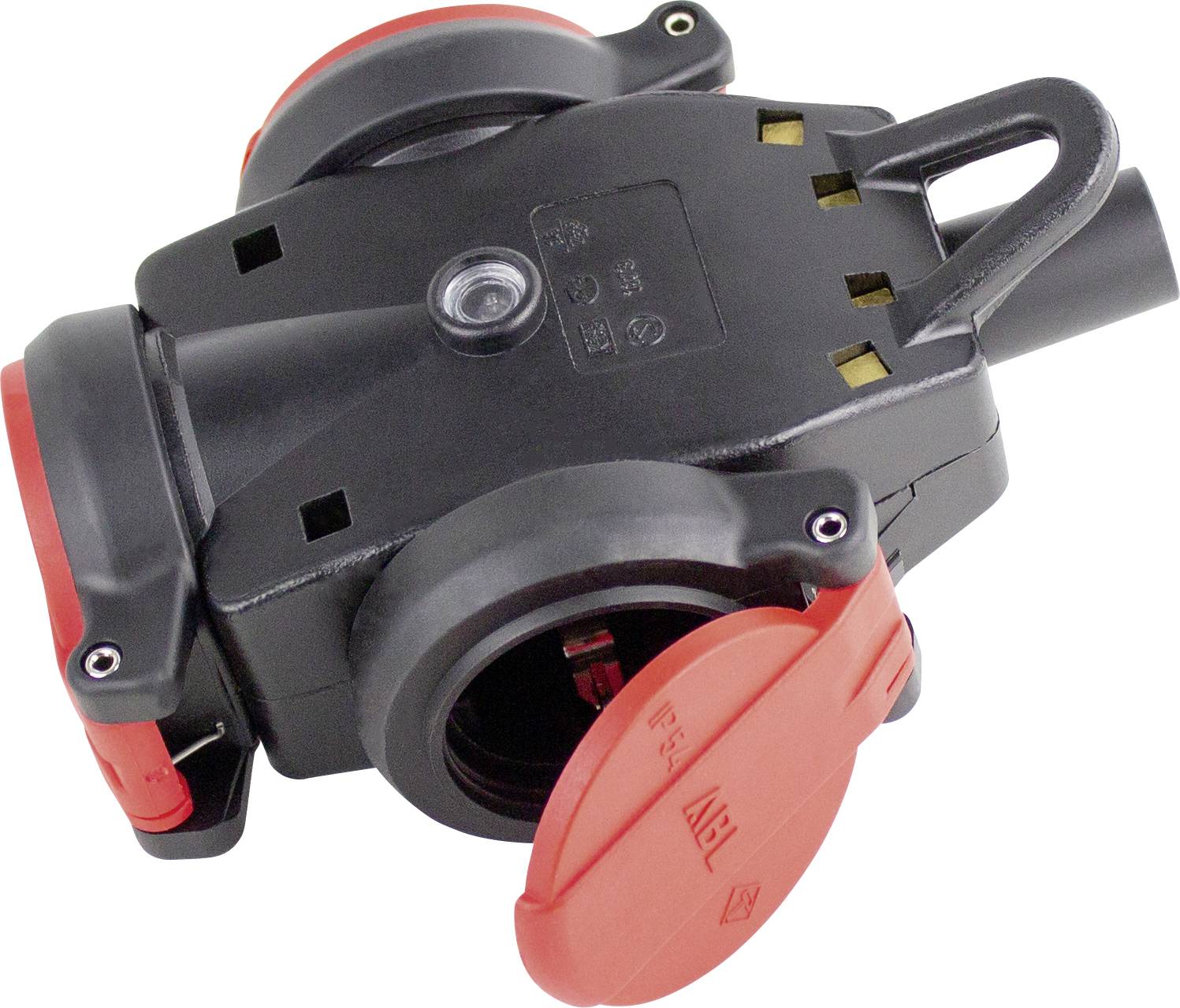 AS Schwabe 62244 Safety mains socket 230 V Red-black IP54-1