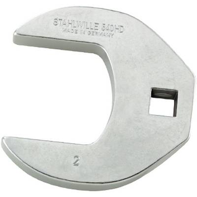 Metal fork spanner head with the embossed marking 'STAHLWILLE 54HD MADE IN GERMANY' and the number '2'.
