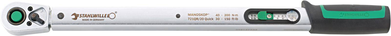 Torque wrench with scale and adjustable torque, ergonomic handle, suitable for precise tightening of screws.