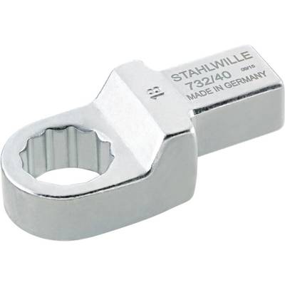 A silver spanner with the inscription 'STAHLWILLE 732/40, Made in Germany', shows a ring-shaped opening for screws.